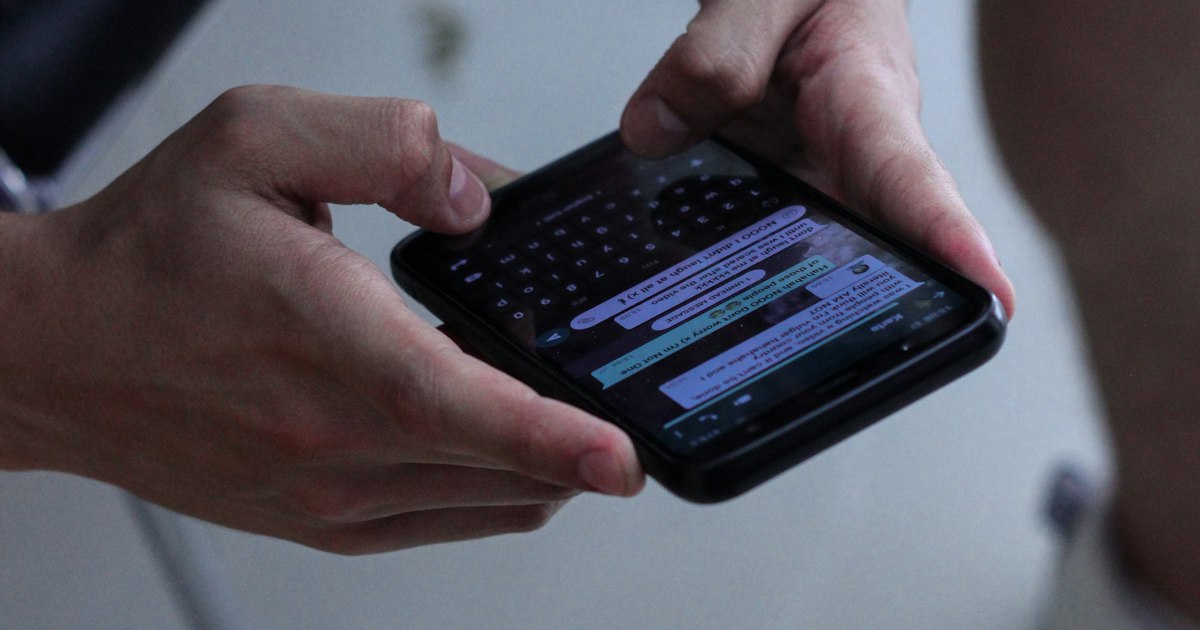 Chat conversation on a phone screen